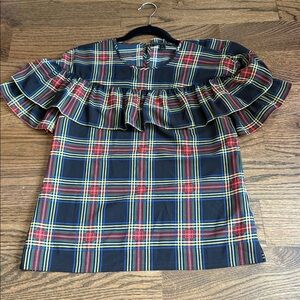 J. Crew Tartan Plaid Top